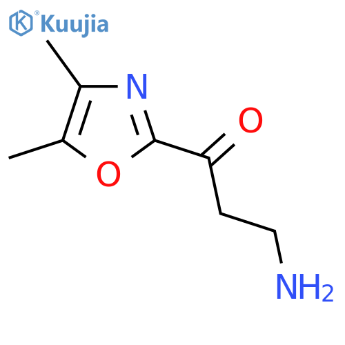 3-amino-1-(dimethyl-1,3-oxazol-2-yl)propan-1-one structure
