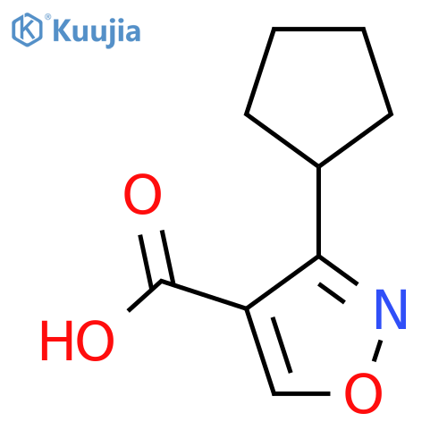 3-Cyclopentyl-1,2-oxazole-4-carboxylic acid structure