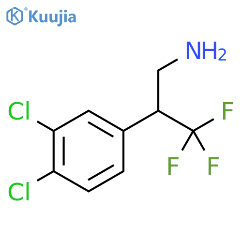 2-(3,4-dichlorophenyl)-3,3,3-trifluoropropan-1-amine structure