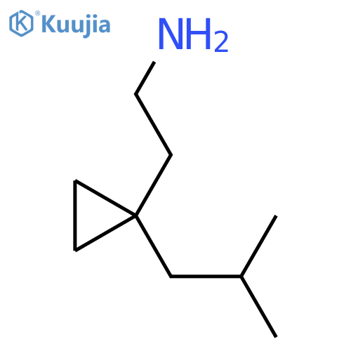 2-1-(2-methylpropyl)cyclopropylethan-1-amine structure