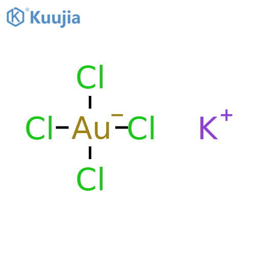 Potassium tetrachloroaurate(III) structure