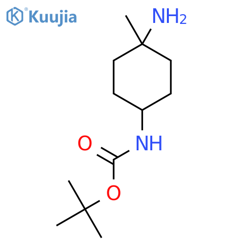 tert-Butyl (4-amino-4-methylcyclohexyl)carbamate structure
