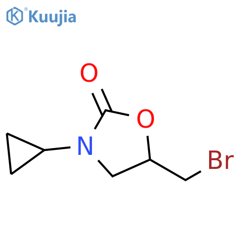 5-(bromomethyl)-3-cyclopropyl-1,3-oxazolidin-2-one structure