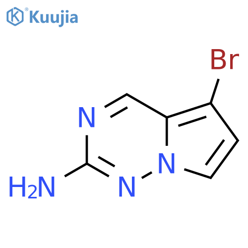 5-bromopyrrolo[2,1-f][1,2,4]triazin-2-amine structure