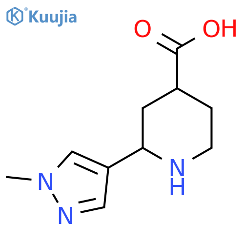 2-(1-methyl-1H-pyrazol-4-yl)piperidine-4-carboxylic acid structure