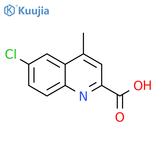 2-Quinolinecarboxylic acid, 6-chloro-4-methyl- structure