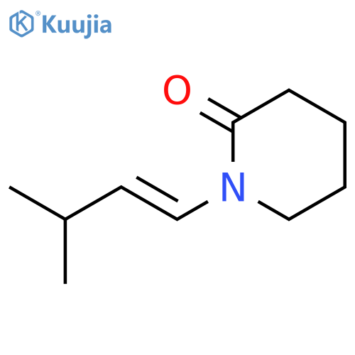 2-Piperidinone, 1-(3-methyl-1-butenyl)-, (E)- structure