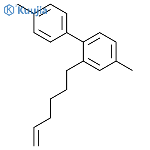 1,1'-Biphenyl, 2-(5-hexenyl)-4,4'-dimethyl- structure
