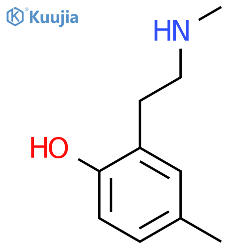 4-methyl-2-2-(methylamino)ethylphenol structure