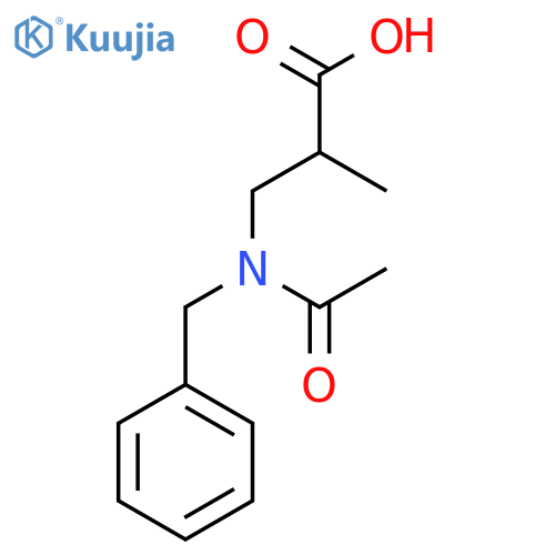 3-(N-benzylacetamido)-2-methylpropanoic acid structure