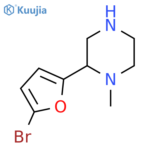 2-(5-bromofuran-2-yl)-1-methylpiperazine structure
