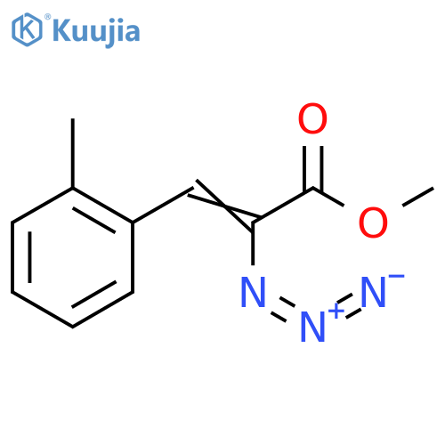 2-Propenoic acid, 2-azido-3-(2-methylphenyl)-, methyl ester structure
