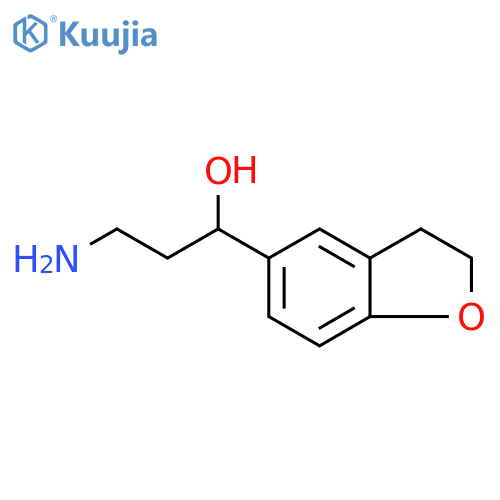 3-amino-1-(2,3-dihydro-1-benzofuran-5-yl)propan-1-ol structure