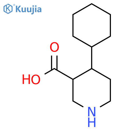 4-cyclohexylpiperidine-3-carboxylic acid structure