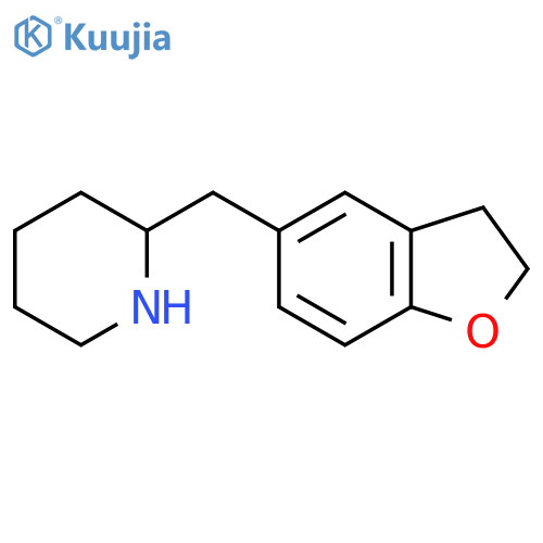 2-(2,3-dihydro-1-benzofuran-5-yl)methylpiperidine structure