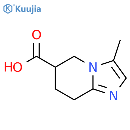 3-methyl-5H,6H,7H,8H-imidazo[1,2-a]pyridine-6-carboxylic acid structure
