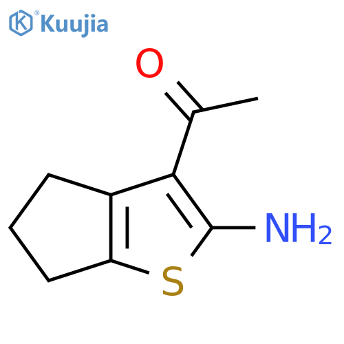 1-{2-amino-4H,5H,6H-cyclopentabthiophen-3-yl}ethan-1-one structure