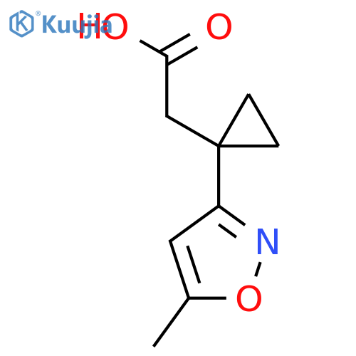 2-1-(5-methyl-1,2-oxazol-3-yl)cyclopropylacetic acid structure