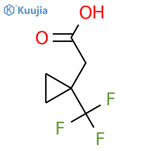 2-[1-(Trifluoromethyl)cyclopropyl]acetic acid structure