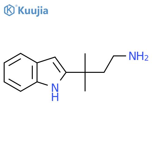 3-(1H-indol-2-yl)-3-methylbutan-1-amine structure