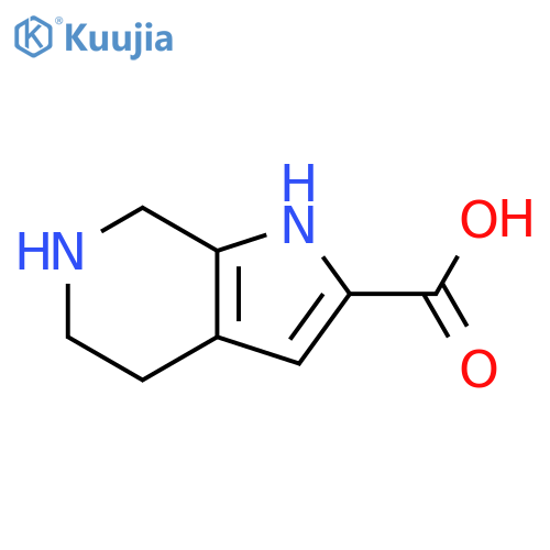 1H-Pyrrolo[2,3-c]pyridine-2-carboxylic acid, 4,5,6,7-tetrahydro- structure