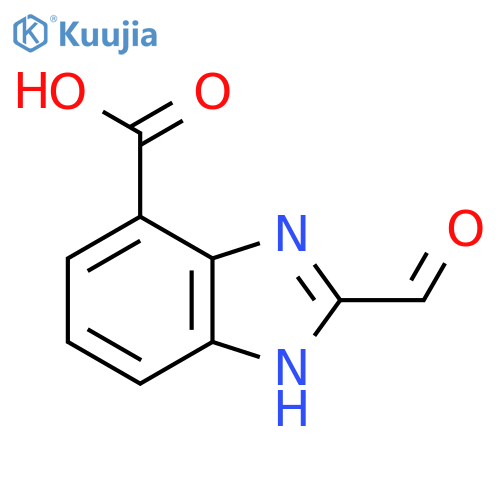 2-Formyl-1H-benzimidazole-7-carboxylic acid structure