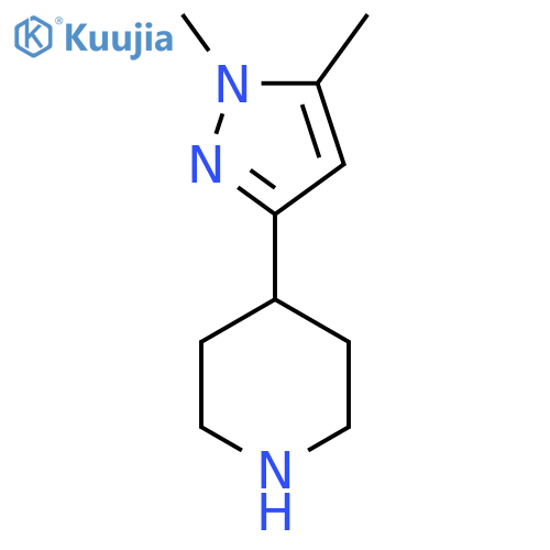 4-(1,5-dimethyl-1H-pyrazol-3-yl)piperidine structure