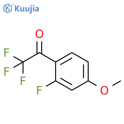 2,2,2-trifluoro-1-(2-fluoro-4-methoxyphenyl)ethan-1-one structure