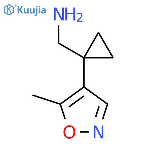 1-(5-methyl-1,2-oxazol-4-yl)cyclopropylmethanamine structure