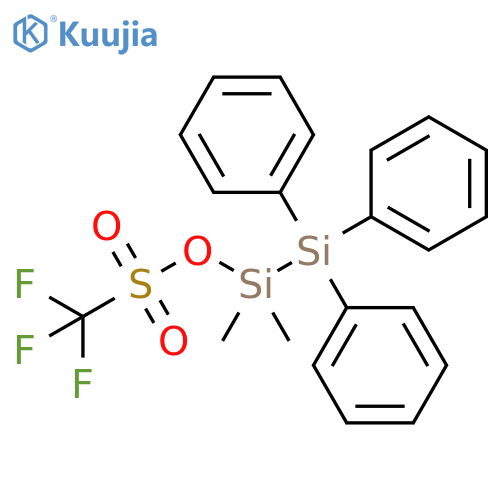 Methanesulfonic acid, 1,1,1-trifluoro-, 1,1-dimethyl-2,2,2-triphenyldisilanyl ester structure