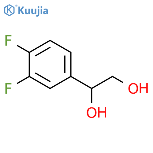1-(3,4-difluorophenyl)ethane-1,2-diol structure