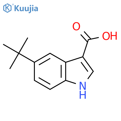 5-tert-butyl-1H-indole-3-carboxylic acid structure