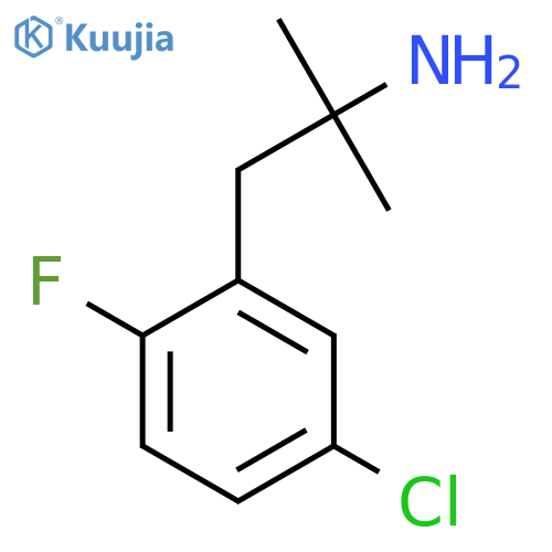 1-(5-chloro-2-fluorophenyl)-2-methylpropan-2-amine structure