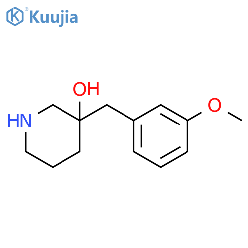 3-(3-methoxyphenyl)methylpiperidin-3-ol structure