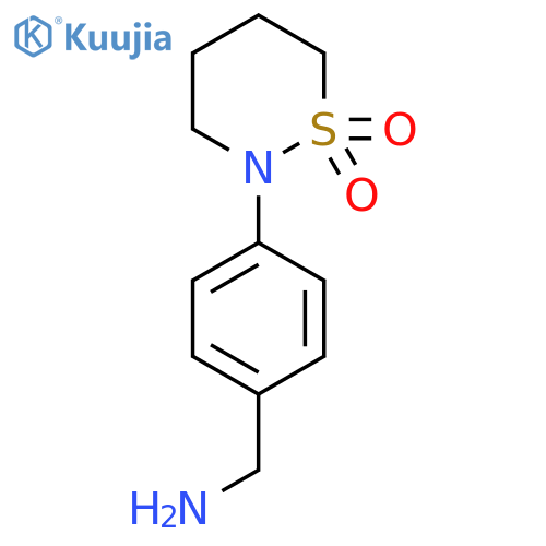 2-[4-(Aminomethyl)phenyl]-1lambda(6),2-thiazinane-1,1-dione structure