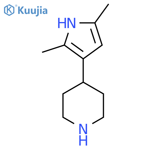 4-(2,5-dimethyl-1H-pyrrol-3-yl)piperidine structure
