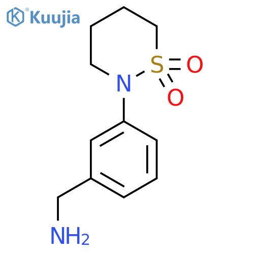 2-[3-(Aminomethyl)phenyl]-1lambda(6),2-thiazinane-1,1-dione structure