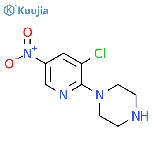 1-(3-Chloro-5-nitropyridin-2-yl)piperazine structure