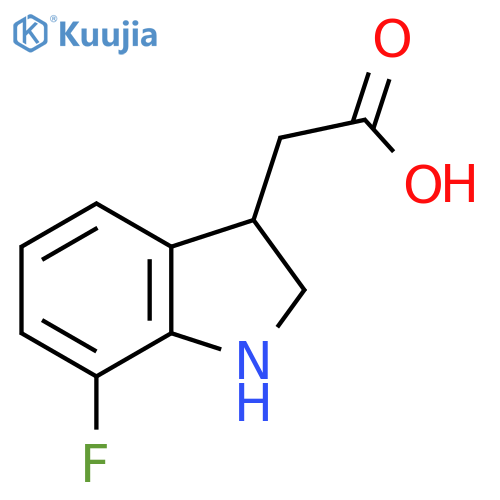 2-(7-fluoroindolin-3-yl)acetic acid structure