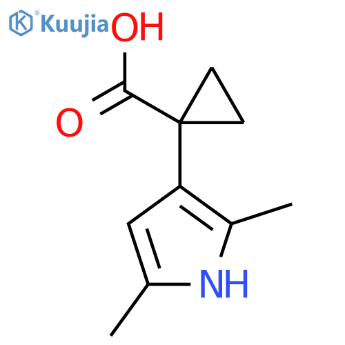 1-(2,5-dimethyl-1H-pyrrol-3-yl)cyclopropane-1-carboxylic acid structure