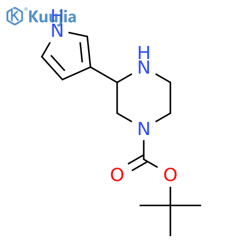 tert-butyl 3-(1H-pyrrol-3-yl)piperazine-1-carboxylate structure