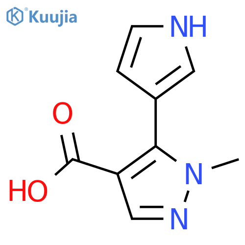 1-methyl-5-(1H-pyrrol-3-yl)-1H-pyrazole-4-carboxylic acid structure