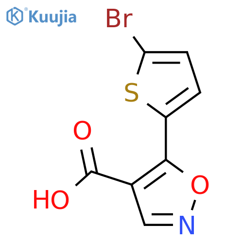 5-(5-bromothiophen-2-yl)-1,2-oxazole-4-carboxylic acid structure
