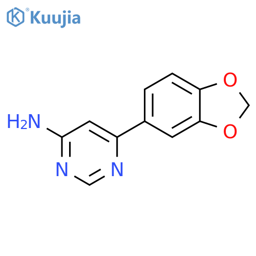 6-(2H-1,3-benzodioxol-5-yl)pyrimidin-4-amine structure