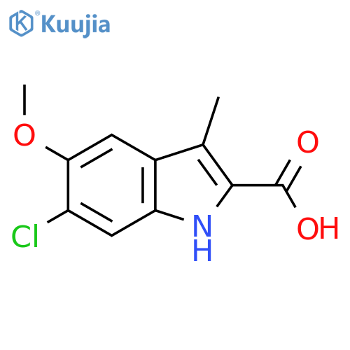 6-Chloro-5-methoxy-3-methyl-1H-indole-2-carboxylic acid structure