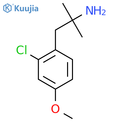 1-(2-chloro-4-methoxyphenyl)-2-methylpropan-2-amine structure