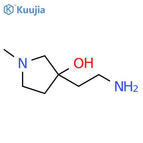 3-Pyrrolidinol, 3-(2-aminoethyl)-1-methyl- structure