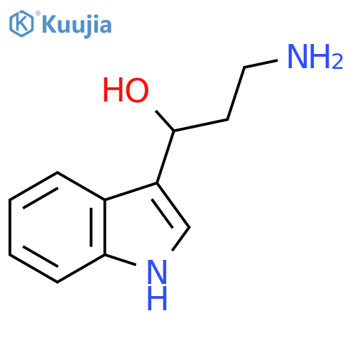3-amino-1-(1H-indol-3-yl)propan-1-ol structure