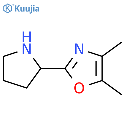 4,5-dimethyl-2-(pyrrolidin-2-yl)-1,3-oxazole structure