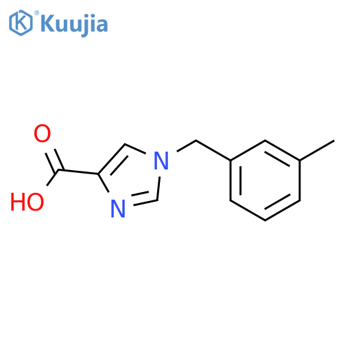 1-(3-methylbenzyl)-1H-imidazole-4-carboxylic acid structure